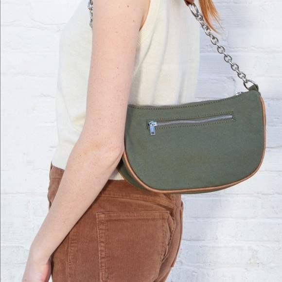 Green Brandy Melville Canvas Chain bag - Picture 1 of 4